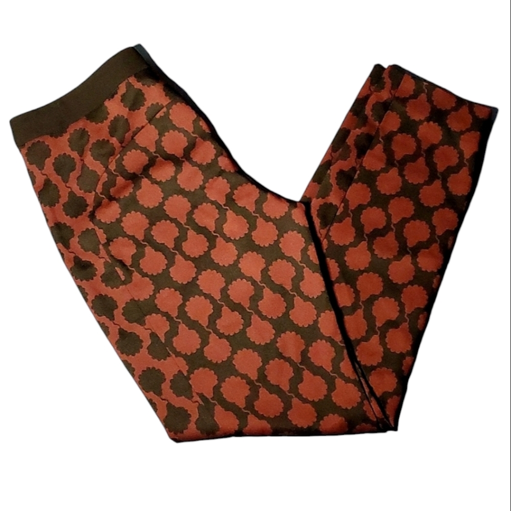 RACHEL Rachel Roy Ladies Brown/Black Geometric Lightweight Trouser Pants -Size 4